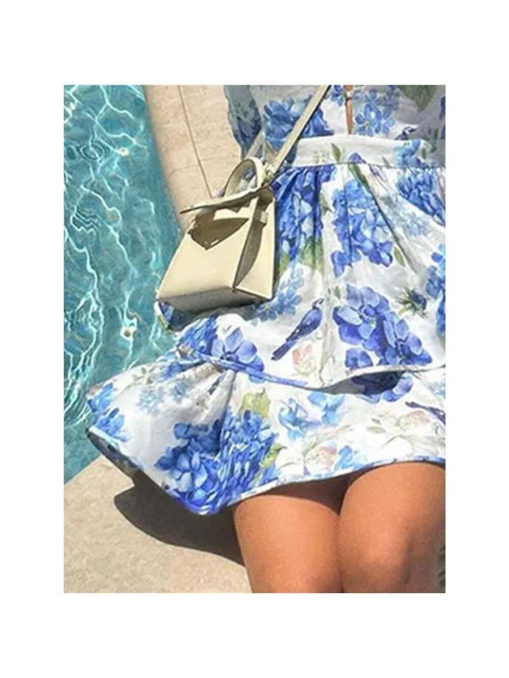 Floral Print Ruffle Layered Mini Dress - Picture 7 of 10